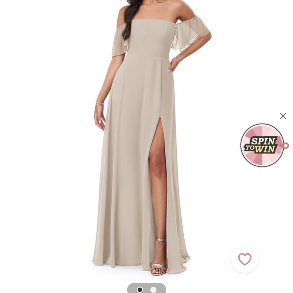 Azazie Sue dress - Taupe - worn once